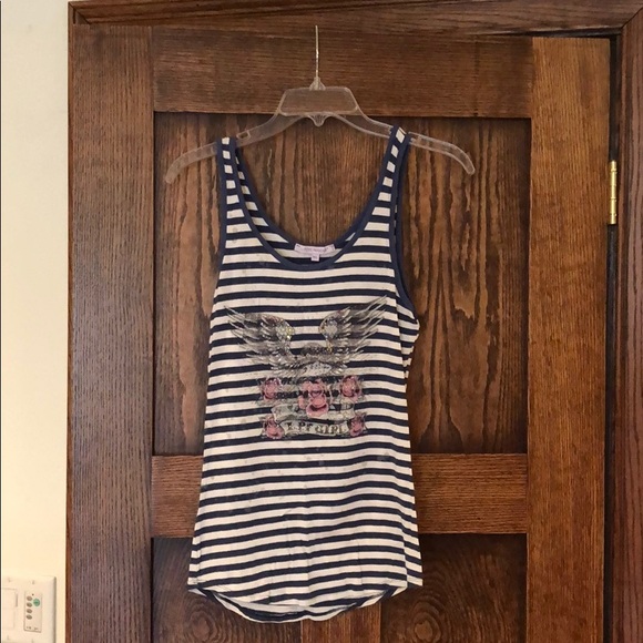 Blue-white striped tank top - Picture 1 of 4